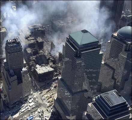 Holes in the buildings of WTC 5 and 6